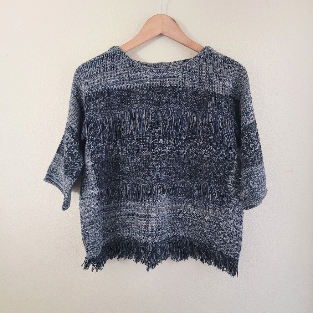 Elliatt knit gray and blue sweater S